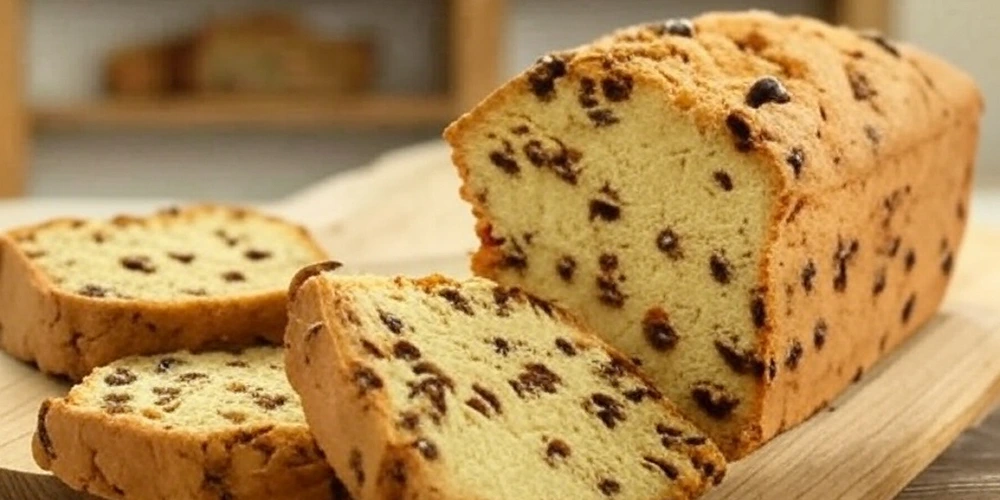 Budín inglés casero con pasas y nueces